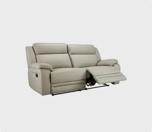 Recliner 3 Seater Sofa Grey - Sofas Recliner 3 Seater Sofa Grey - Sofas